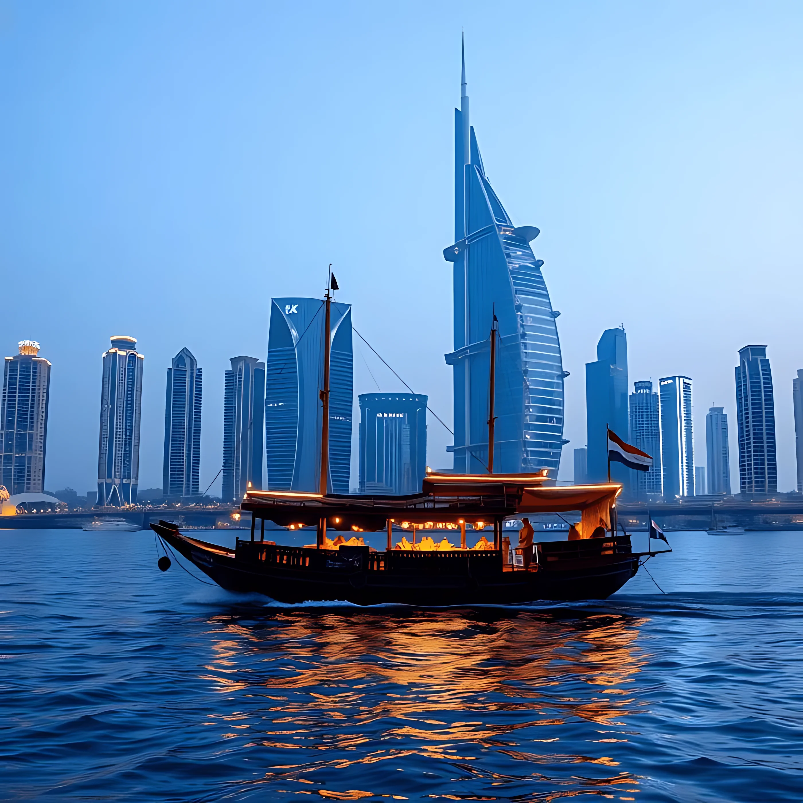 Dubai City Tour Half day + Dhow Cruise Dinner-Dubai Marina