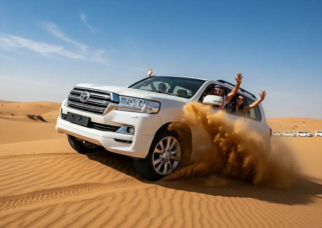 VIP Evening Red Dunes Desert Safari With BBQ / VEG Dinner + Quad Bike